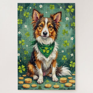 Puzzle Chien de berger des Shetland Saint-Patrick Chanceu