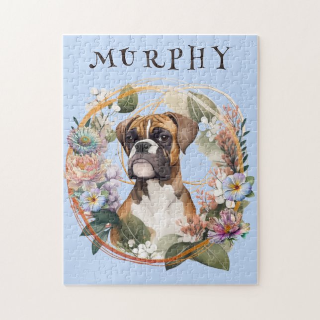Puzzle Chien de boîte personnalisé mignon (Vertical)