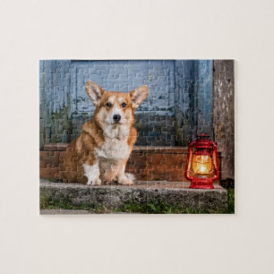 Puzzle Chien de Corgi sur le plateau