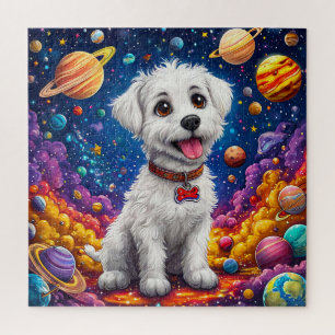Puzzle Chien de dessin animé Cadeau d'espace pour enfants