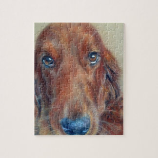 Puzzle Chien de poseur rouge