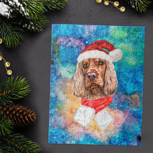 Puzzle Chien de race Cocker Spaniel Anglais Noël