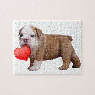 Puzzle Chien de Saint-Valentin
