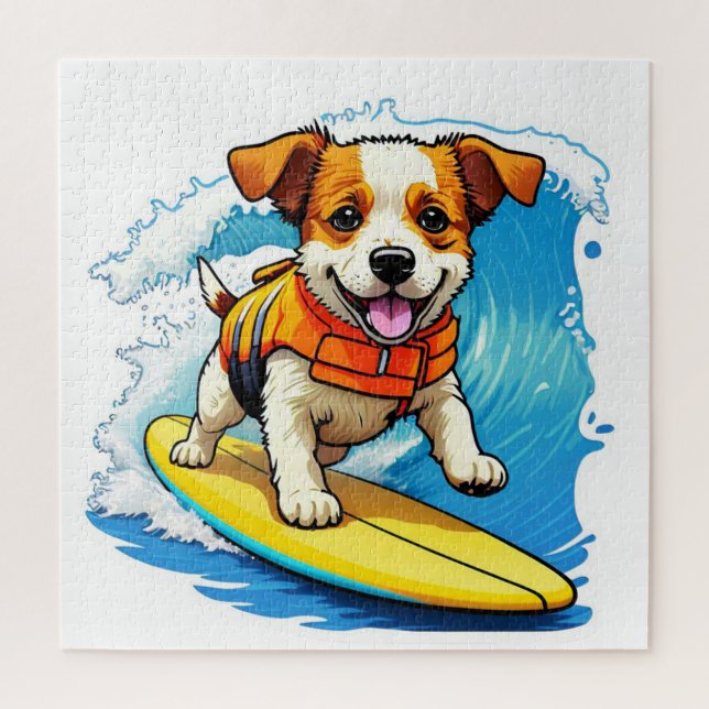 Puzzle Chien de surf (Vertical)