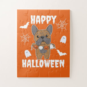 Puzzle Chien de taule français, joyeux costume de chien d