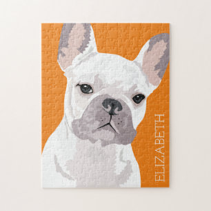 Puzzle Chien de taule français pour animal blanc personna