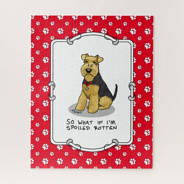 Puzzle Chien de Terrier gallois taché - mignon (Vertical)