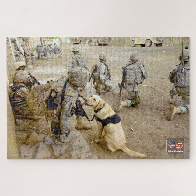 Puzzle CHIEN DE TRAVAIL MILITAIRE AMÉRICAIN (20x30 pouces (Horizontal)