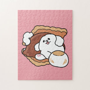 Puzzle Chien drôle et design S'more – Pun pour amateur de