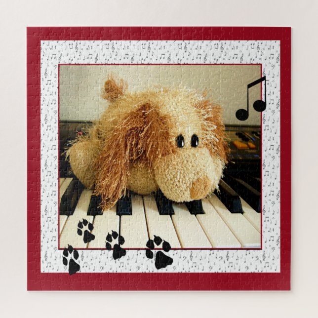 Puzzle Chien en jouant au clavier (Vertical)