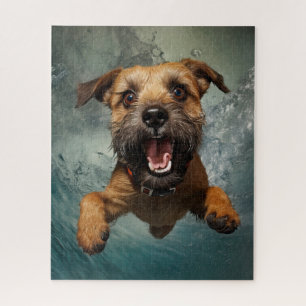 Puzzle Chien joueur nageant sous l'eau Design