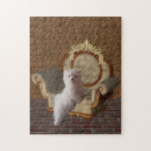 Puzzle Chien Maltais Sur Chaise Chien Art