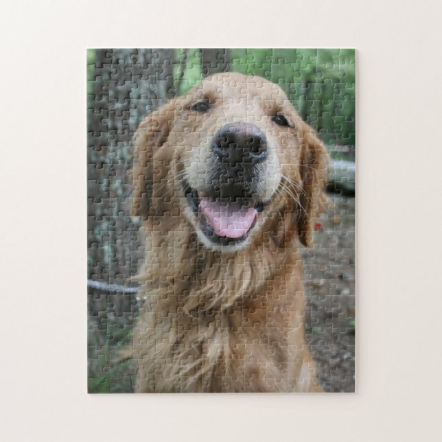Puzzle Chien Maman Papa Puppy Lover Photo personnalisée (Vertical)