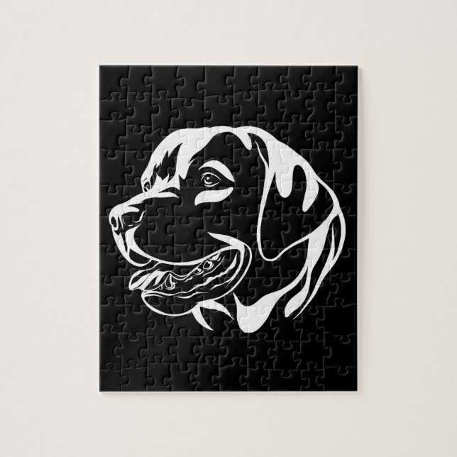 Puzzle Chien noir et blanc (Vertical)