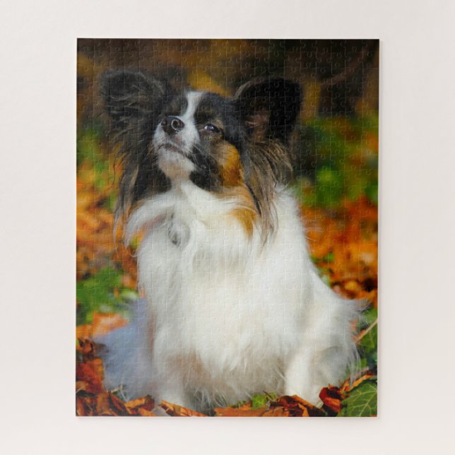 Puzzle Chien Papillon. (Vertical)