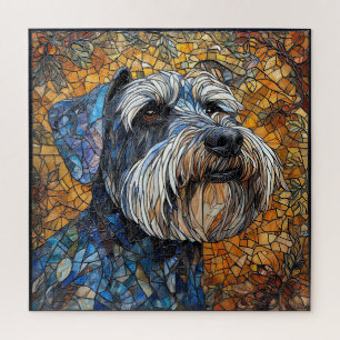 Puzzle Chien Schnauzer représenté avec une précision épou