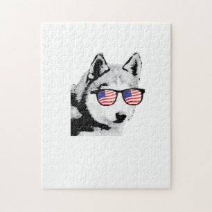 Puzzle Chien sibérien Husky cool