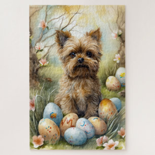 Puzzle Chien Yorkipoo Avec Oeufs De Pâques Vacances