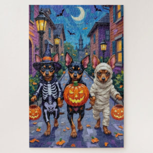 Puzzle Chiens Affenpinscher faisant Trick-or-Treating pou