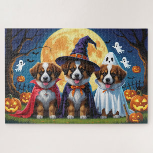 Puzzle Chiens bergers belges Citrouille Halloween Funny