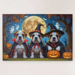 Puzzle Chiens Bullmastiff Citrouille Halloween Funny