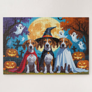Puzzle Chiens de Basenji Citrouille Halloween drôle