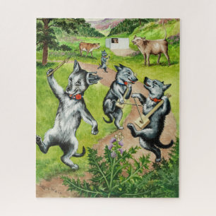 Puzzle Chiens de danse de Louis Wain