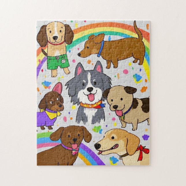 Puzzle Chiens de jeu Chiens Chiens Chiens Chiens Chiens (Vertical)