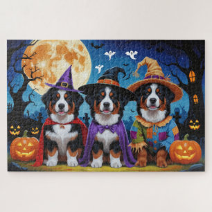 Puzzle Chiens de Montagne Bernese Citrouille Halloween Dr
