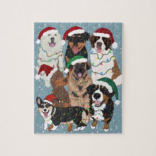 Puzzle Chiens de Noël (Vertical)