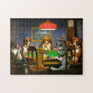 Puzzle Chiens et cartes