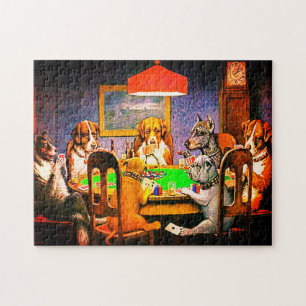 Puzzle Chiens Jouant Au Poker Avec Un Ami Dans Le Besoin