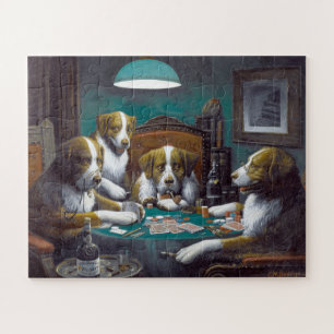 Puzzle Chiens jouant au poker Cassius Marcellus Coolidge 