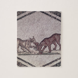 Puzzle Chiens luttant pour un oiseau, romain, 2ème-3ème