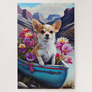 Puzzle Chihuahua à la pagaie : une aventure Pittoresque