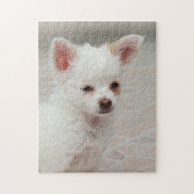 Puzzle Chihuahua chippy dans un jardin (Vertical)