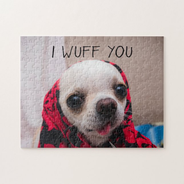 Puzzle Chihuahua mignon Je vous jure que vous aimez Valen (Horizontal)