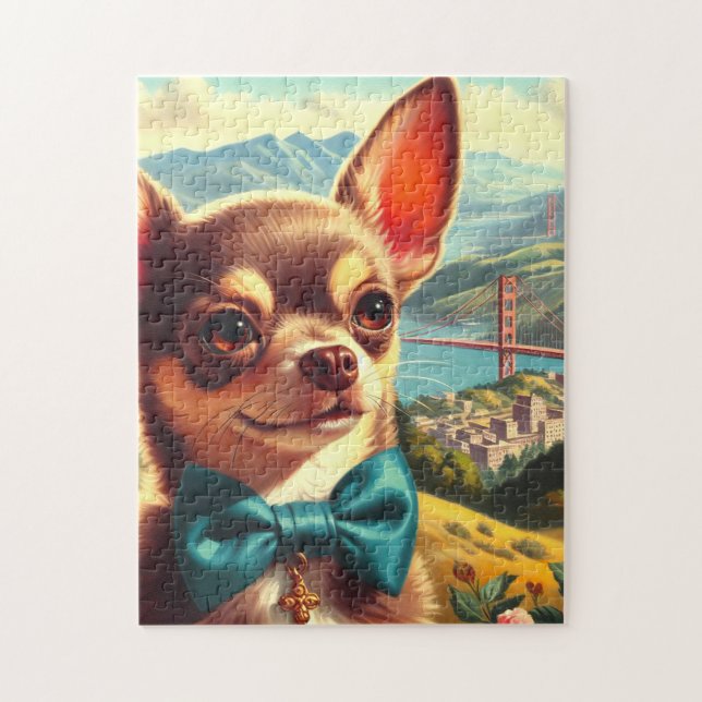 Puzzle Chihuahua vintage (Vertical)