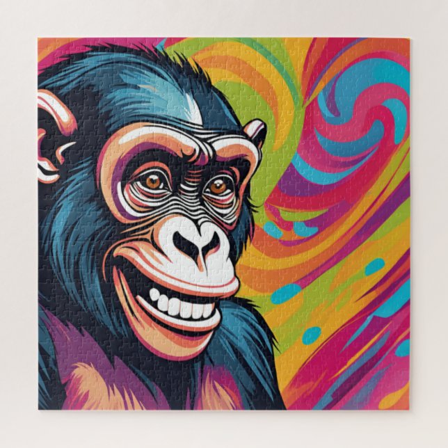 Puzzle Chimpanzé fou mignon (Vertical)