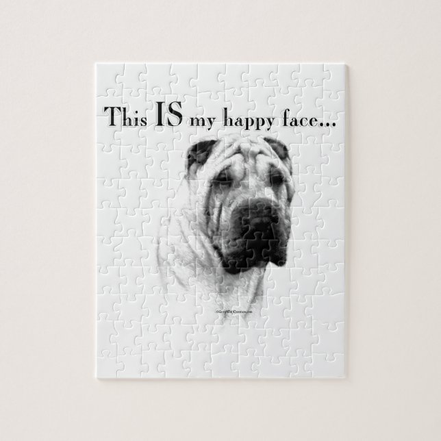 Puzzle Chinois Shar Pei Joyeux Visage (Vertical)