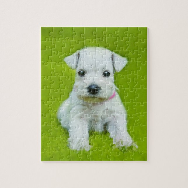 Puzzle Chiot blanc de Schnauzer (Vertical)