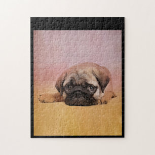 Puzzle Chiot Carlin mignon   Cadeau Amoureux de les chien