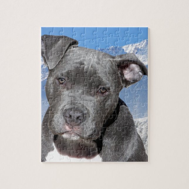 Puzzle Chiot de Pitbull Terrier d'Américain (Vertical)