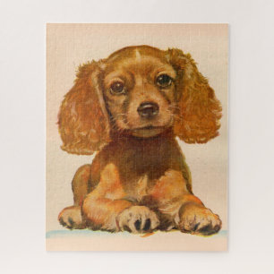 Puzzle Chiot spaniel cocker des années 1940 - La coupe de
