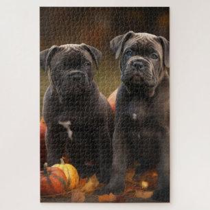 Puzzle Chiots Cane Corso Délice d'Automne Citrouille
