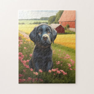 Puzzle Chiots Labrador Retriever Noir