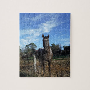 Puzzle Chocolat au lait Cheval Brown en bleu
