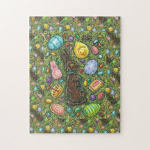 CHOCOLAT PÂQUES BUNNY, POULET, OEUFS, JELLY BEANS