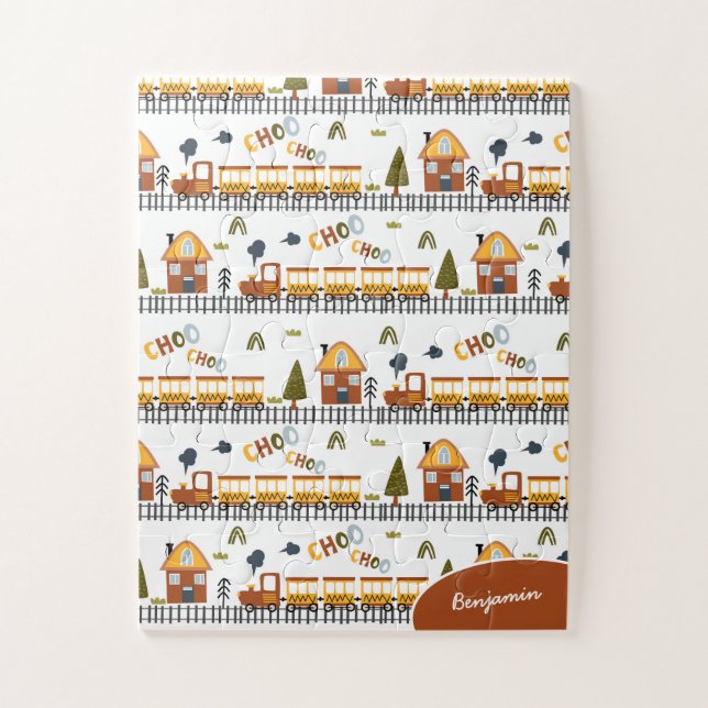 Puzzle Choo Choo Train Pattern (Vertical)