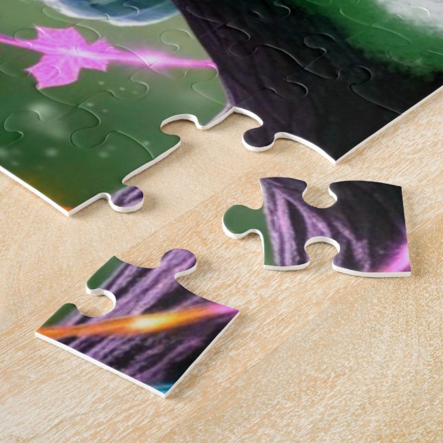 Puzzle Chouette de neige magique dans l'arbre (Côté)